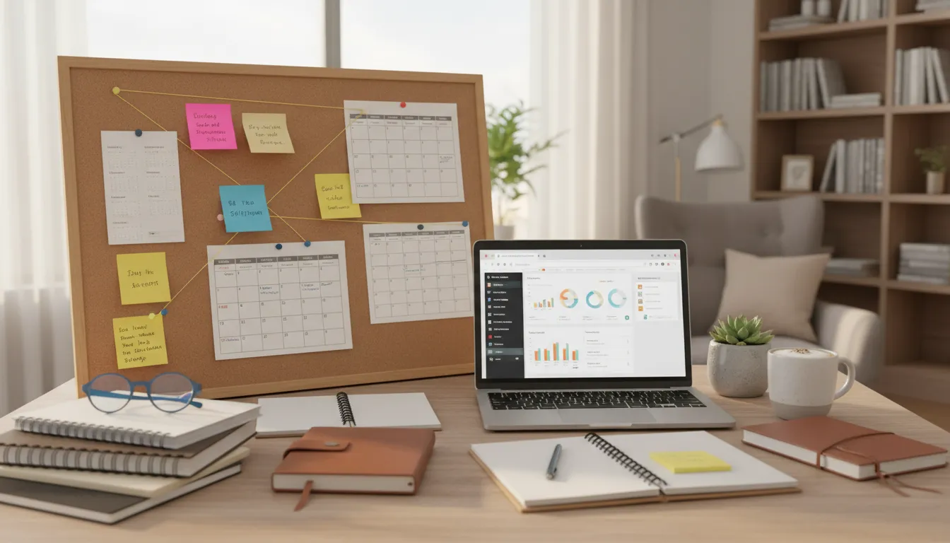 Content marketing strategy planning workspace