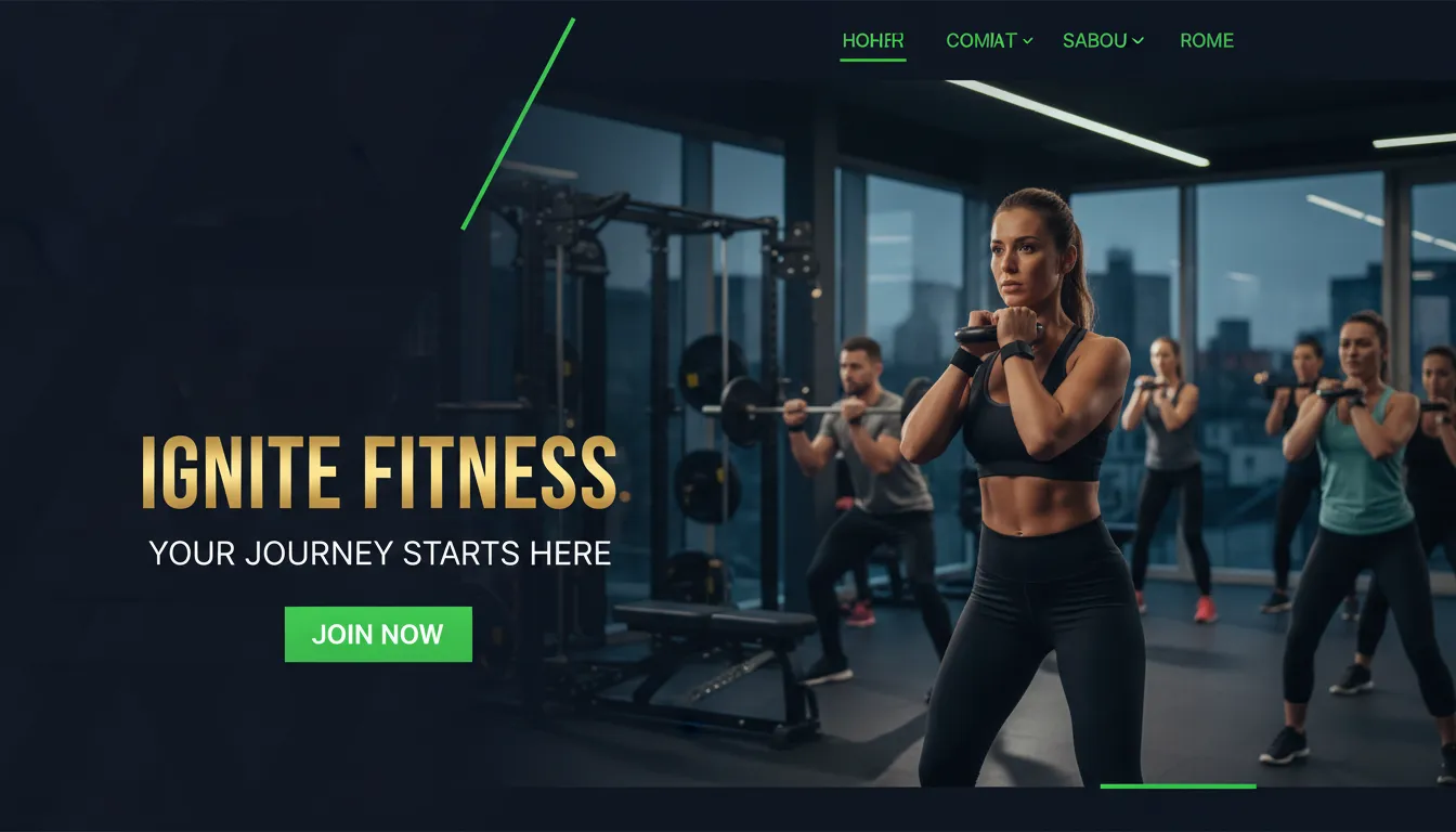 Modern fitness studio interior — gym and fitness website design Ireland