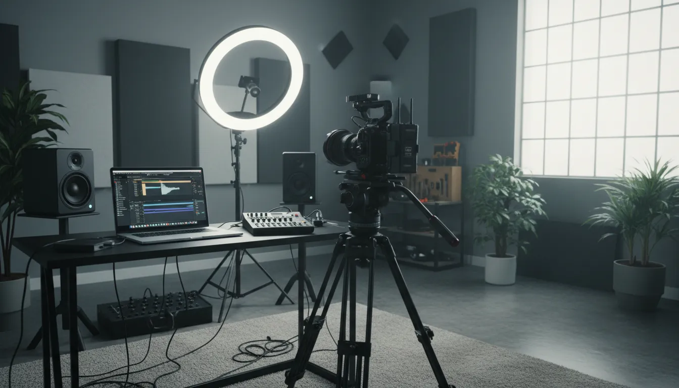 Professional video marketing production setup