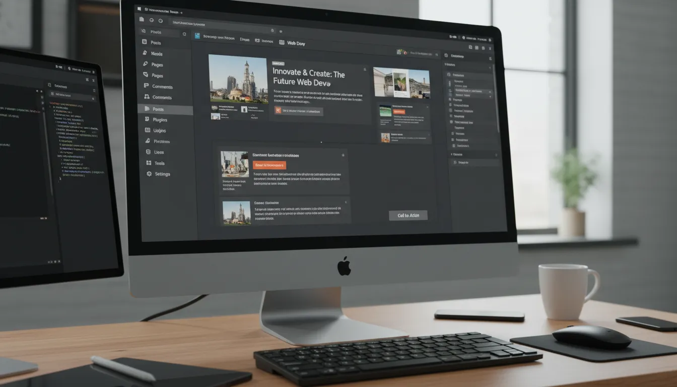 WordPress content management system dashboard