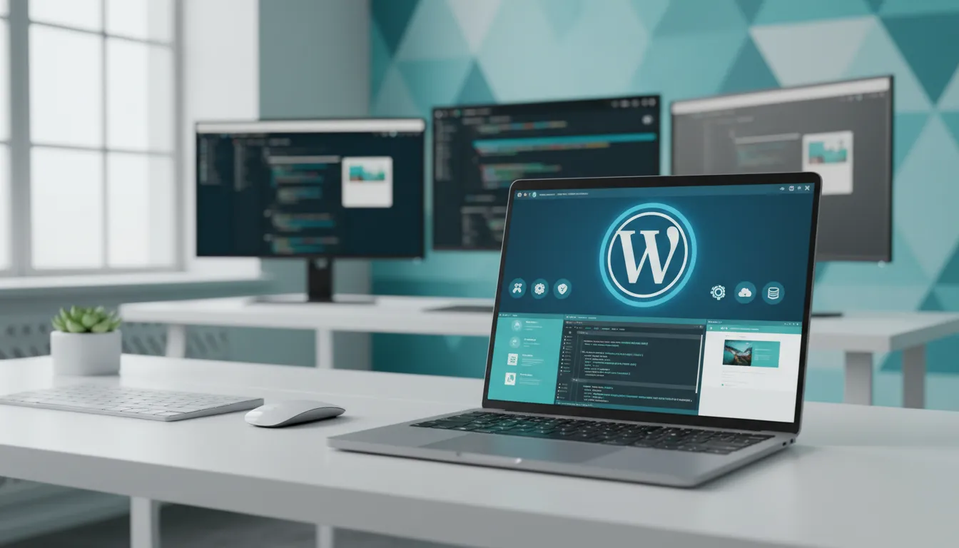 WordPress web design development workspace